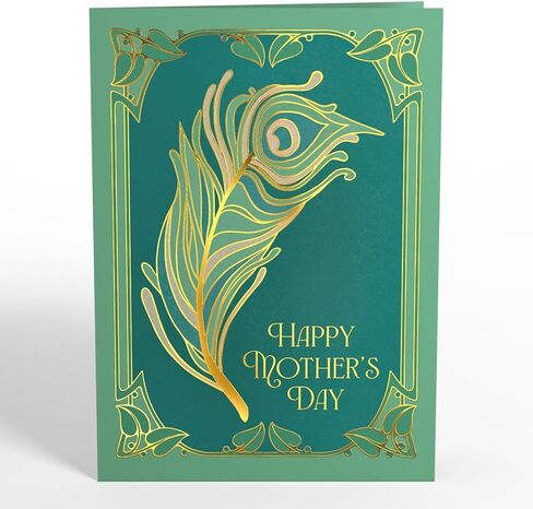 Lovepop Art Deco Mother's Day Peacock Pop-Up Card in Saudi Arabia