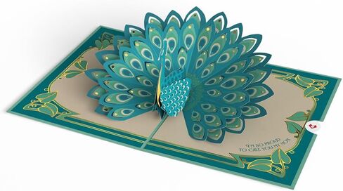 Lovepop Art Deco Mother's Day Peacock Pop-Up Card in Saudi Arabia