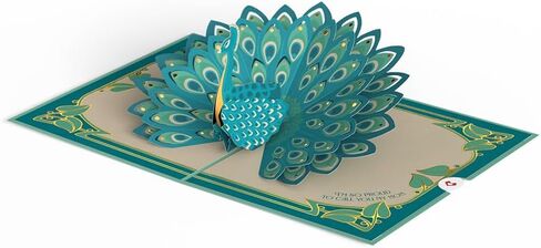 Lovepop Art Deco Mother's Day Peacock Pop-Up Card in Saudi Arabia