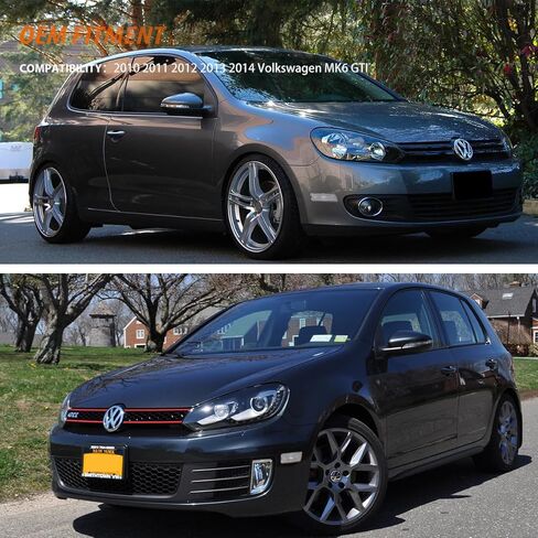 ADIIL Smoked Lens Amber Full LED Side Marker Lights Front Bumper Sidemarker Lamps Reflectors Compatible with 2010-2014 Volkswagen MK6 GTI in Kuwait