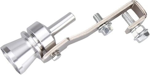 Dromedary Universal Color Chrome Size L Turbo Sound Noise Exhaust Muffler Pipe Whistle/Fake Blow off valve BOV Simulator Whistler in Saudi Arabia