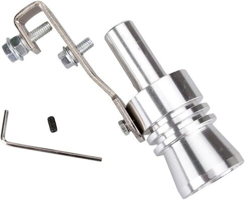 Dromedary Universal Color Chrome Size L Turbo Sound Noise Exhaust Muffler Pipe Whistle/Fake Blow off valve BOV Simulator Whistler in Saudi Arabia