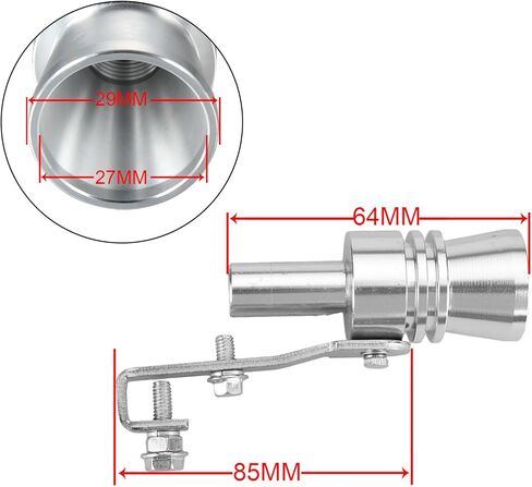 Dromedary Universal Color Chrome Size L Turbo Sound Noise Exhaust Muffler Pipe Whistle/Fake Blow off valve BOV Simulator Whistler in Saudi Arabia
