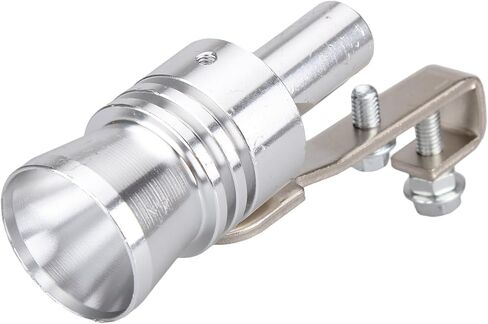 Dromedary Universal Color Chrome Size L Turbo Sound Noise Exhaust Muffler Pipe Whistle/Fake Blow off valve BOV Simulator Whistler in Saudi Arabia