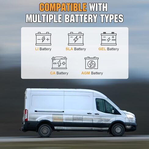 شاحن صديق للبيئة 12 فولت 20 أمبير تيار مستمر إلى تيار مستمر مع وحدة تحكم شحن بالطاقة الشمسية مدمجة، شاحن بطارية 2 في 1 على اللوحة مع جل بطارية ليثيوم MPPT LiFePO4 AGM، شحن متعدد المراحل لمولد اللوحة الشمسية in Kuwait