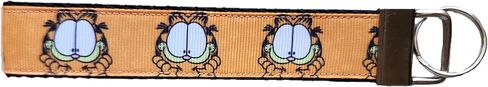 Handmade ginger cat wristlet, Julie Ng Studio handmade, cartoon orange cat, anime keychain key fob in Saudi Arabia