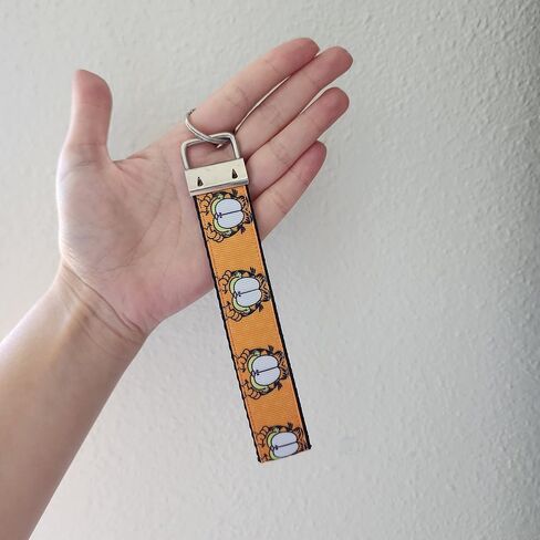 Handmade ginger cat wristlet, Julie Ng Studio handmade, cartoon orange cat, anime keychain key fob in Saudi Arabia