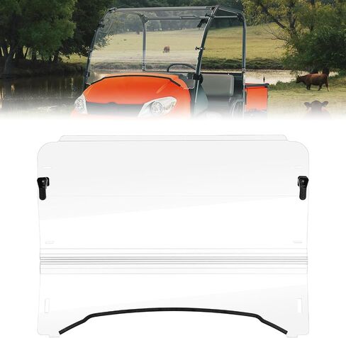 KEMIMOTO ترقية نافذة أمامية كاملة للزجاج الأمامي الشفاف للكمبيوتر الشخصي متوافقة مع Kubota RTV 400 500 520 نافذة مقاومة للخدش ومقاومة للانحناء in Saudi Arabia