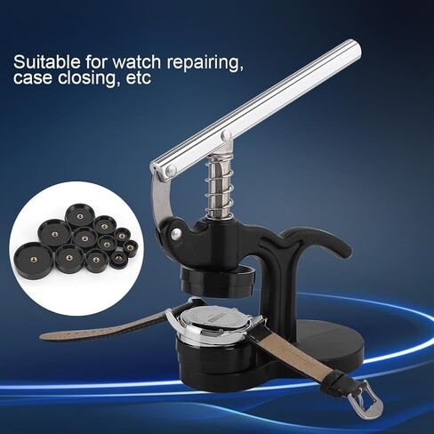 مجموعة Keenso Watch Press، حافظة خلفية احترافية للساعة اضغط على أداة إصلاح الضغط أقرب إلى صانع الساعات مع 12 قالب أسود in Saudi Arabia