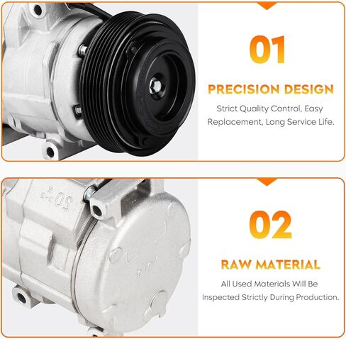 Air Conditioning Compressor & A/C Clutch for Toyota Sienna 3.3L 2004 2005 2006, Sienna 3.5L 2007, 1010854 1110854 97310 C1349R 275555 TEM255485 in Saudi Arabia