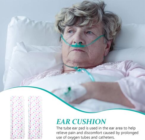 exceart 2 أزواج قنية الأنف وسائد الأذن وسادات الأذن الأكسجين قنية لينة حامي الأذن أنابيب الأكسجين وسادة قنية التفاف لمستخدمي الأكسجين أغطية الأكسجين الأنفي in Saudi Arabia