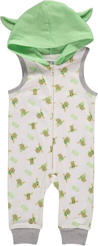 STAR WARS Baby Boy Baby Yoda Romper with Hooded Jumpsuit in Saudi Arabia