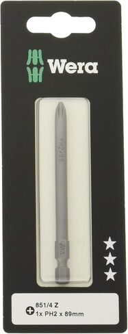 Wera - 5073521001 Series 4 851/4 Z SB Sheet Metal Bit, Phillips PH 2 x 89mm Blade (Pack of 5) in Saudi Arabia