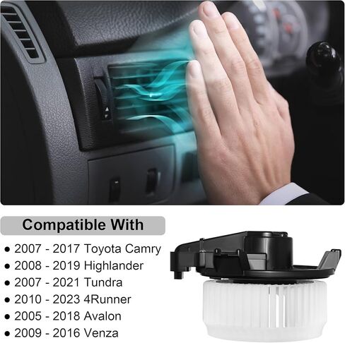محركات Daume Blower متوافقة مع Toyota Camry 2007-2017، Highlander 2008-2019، Tundra 2007-2021، 4Runner 2010-2023، Avalon 2005-2018، Venza 2009-2016 in Kuwait
