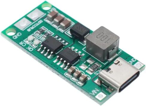 ANMBEST 2 قطعة 3S 2A Type-C إلى 12.6 فولت تعزيز خطوة يبو بوليمر شاحن ليثيوم أيون 11.1 فولت 18650 بطارية ليثيوم لتقوم بها بنفسك الإلكترونية in Kuwait