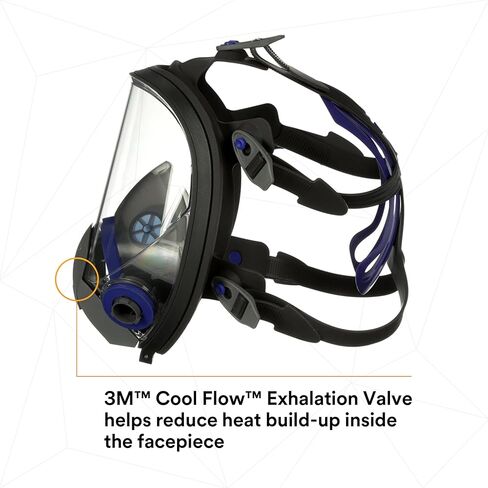3M Ultimate FX جهاز تنفس كامل الوجه قابل لإعادة الاستخدام FF-402، قالب، طلاء، صنفرة، مواد كيميائية، غازات، غبار in Kuwait