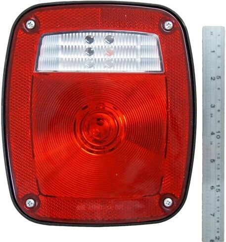 2PC Universal Combination Signal Tail Light Truck Lite Red/clear DOT in Kuwait