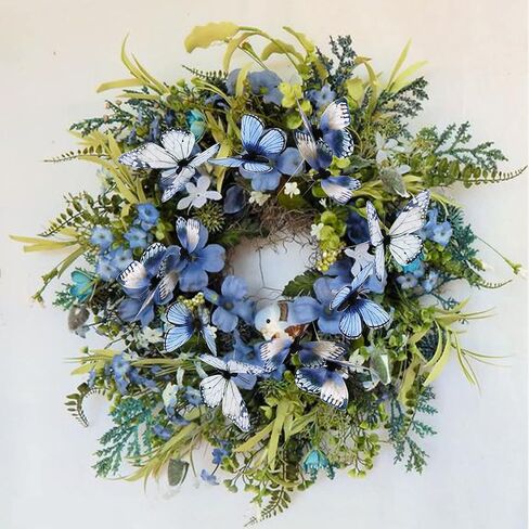 naudassods 12 حزمة زينة الفراشة، DIY 3D فراشة حصص ديكور، 2 أحجام من زخرفة الفراشة للمنزل وهمية زهرة الزهور لوازم الشاي حفل زفاف عيد الفصح عيد الميلاد الربيع الخريف. (الأزرق 1) in Kuwait