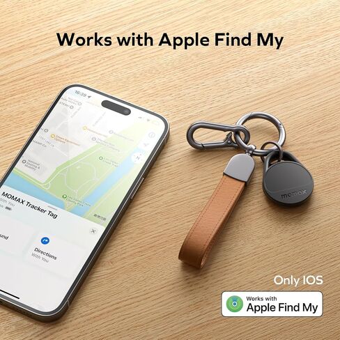 Momax Tracker Electronics Key Finder Luggage Tracker Smart Tag for Key, Backpack, Wallet, Pets Works with Apple Find My (iOS Only) and Global Search Range Include DIY Personalized Stickers in Saudi Arabia