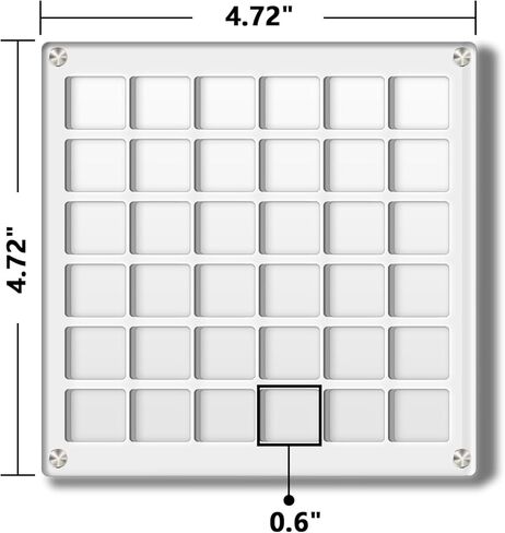 Yopih Clear Magnetic Seashell Display Box - 36 Grids, Acrylic Decorative Seashell Storage Box for Seashell, Bead, Nail, Jewelry, DIY Crafts in Kuwait