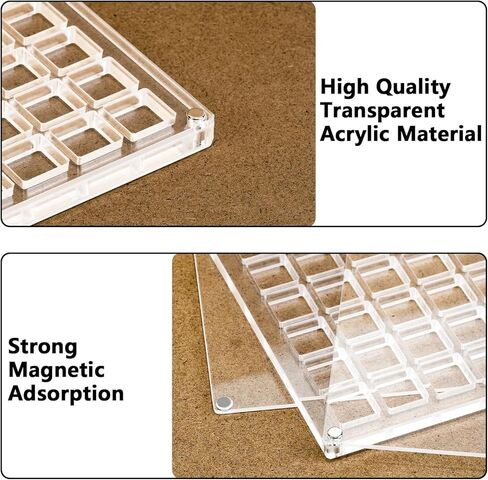 Yopih Clear Magnetic Seashell Display Box - 36 Grids, Acrylic Decorative Seashell Storage Box for Seashell, Bead, Nail, Jewelry, DIY Crafts in Kuwait