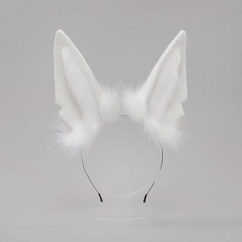 Furry Wolf Ears Headband Animal Cosplay Headwear Fox Ears Hair Hoop Halloween Party Headpiece in Saudi Arabia