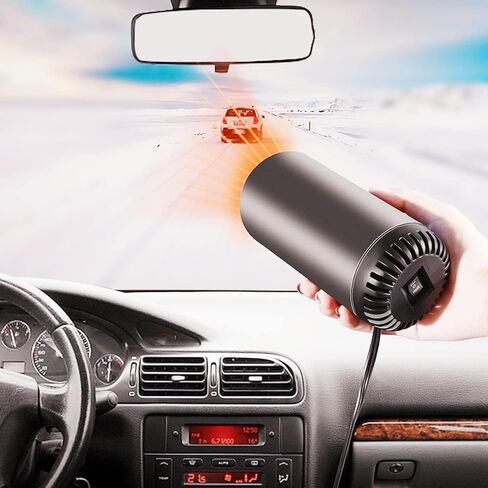 Portable Car Heater and Defroster,12V 150W Car Heater That Plugs into Cigarette Lighter,2 in1 Car Space Heater,Defrosting and Demisting for Car,1 Pack,Gray in Kuwait