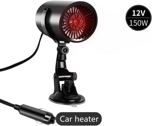 Portable Car Heater and Defroster,12V 150W Car Heater That Plugs into Cigarette Lighter,2 in1 Car Space Heater,Defrosting and Demisting for Car,1 Pack,Gray in Kuwait