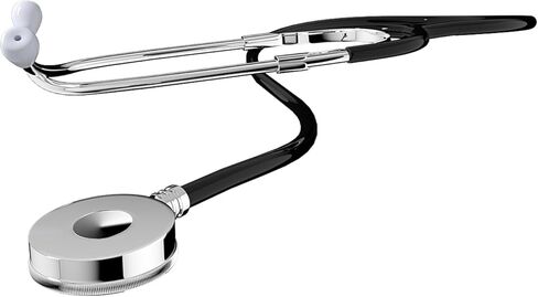 سماعة طبية كلاسيكية خفيفة الوزن للممرضات والطبيب برأس واحد للممرضات، وطالب EMT، والأطفال، للاستخدام الطبي والمنزلي، أنبوب أسود in Kuwait