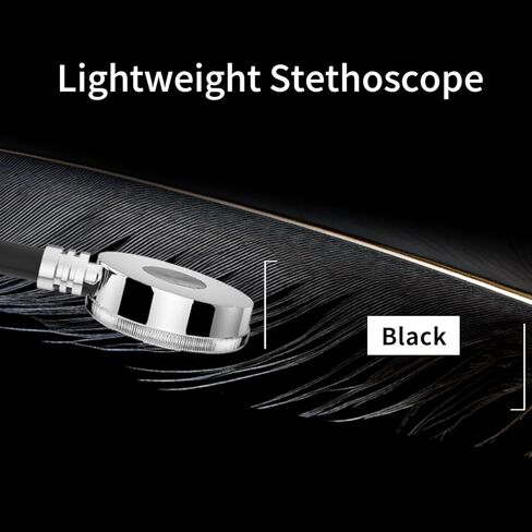 سماعة طبية كلاسيكية خفيفة الوزن للممرضات والطبيب برأس واحد للممرضات، وطالب EMT، والأطفال، للاستخدام الطبي والمنزلي، أنبوب أسود in Kuwait