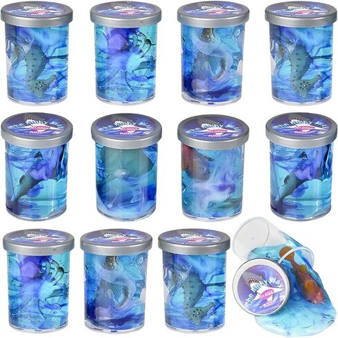 ArtCreativity Sea Animal Putty Tubs, Set of 12, Containers of Fun Slime with Aquatic Toys Inside, Fidgeting Toys for Kids and Adults, Sensory Toys for Autism, Squeeze Toys for Children in Saudi Arabia