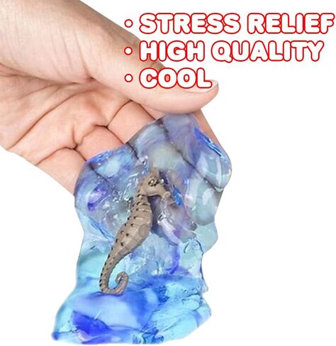 ArtCreativity Sea Animal Putty Tubs, Set of 12, Containers of Fun Slime with Aquatic Toys Inside, Fidgeting Toys for Kids and Adults, Sensory Toys for Autism, Squeeze Toys for Children in Saudi Arabia