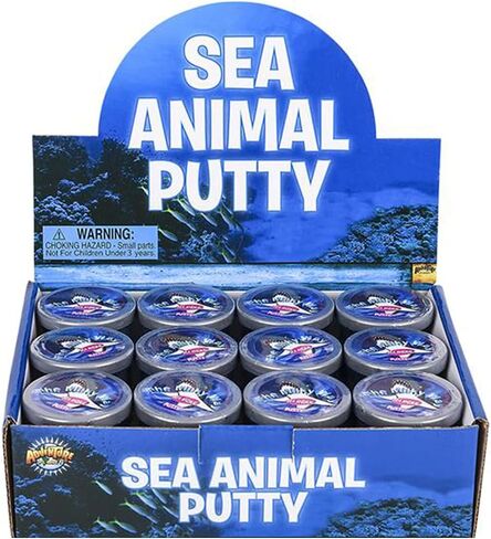 ArtCreativity Sea Animal Putty Tubs, Set of 12, Containers of Fun Slime with Aquatic Toys Inside, Fidgeting Toys for Kids and Adults, Sensory Toys for Autism, Squeeze Toys for Children in Saudi Arabia