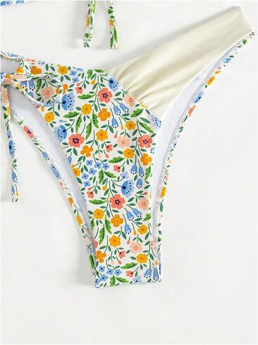 WDIRARA Women's 2 Piece Bikini Sets Zebra Stripe All Over Printed Tie Side Sleeveless Beach Swimsuits in Saudi Arabia