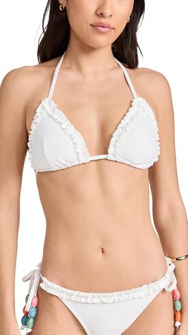 Shoshanna Women's Ruffle Triangle Bikini Top in Saudi Arabia