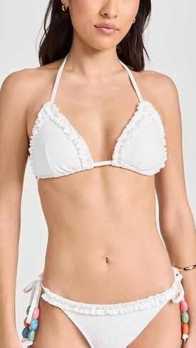 Shoshanna Women's Ruffle Triangle Bikini Top in Saudi Arabia