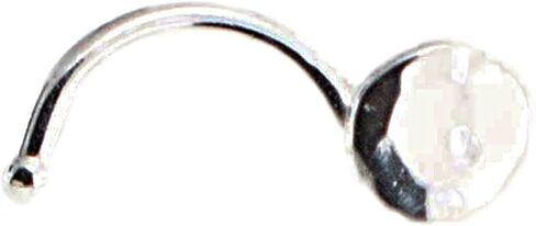 حلقات أنف على شكل مسمار مسمار، فضة استرليني، ذهبي 18-20 GA ثقب مفتاح الأنف للنساء والرجال الجانب الأيسر أو الأيمن مصنوع يدويًا (3 مم الجانب الأيمن، 20 قياس | مطروق) in Kuwait