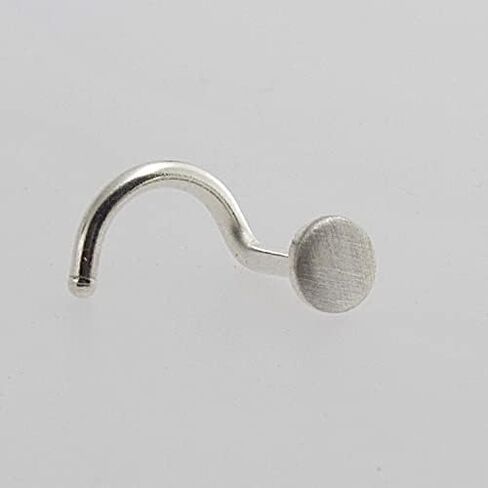 حلقات أنف على شكل مسمار مسمار، فضة استرليني، ذهبي 18-20 GA ثقب مفتاح الأنف للنساء والرجال الجانب الأيسر أو الأيمن مصنوع يدويًا (3 مم الجانب الأيمن، 20 قياس | مطروق) in Kuwait