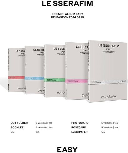 LE SSERAFIM 3rd Mini Album EASY Compact version RANDOM in Saudi Arabia