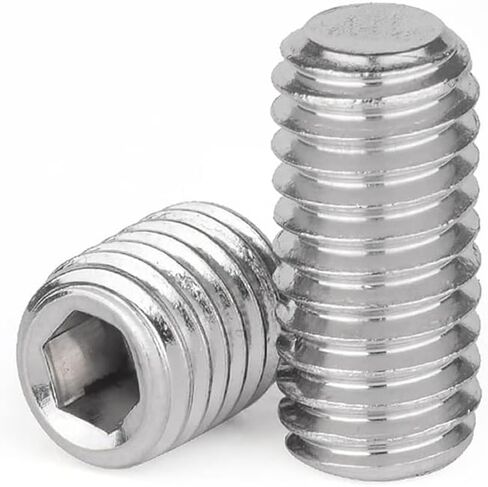 Junter 50pcs M5 x 14mm A2 Stainless Steel Flat Point Grub Hex Socket Set Screws Metric DIN913 in Saudi Arabia