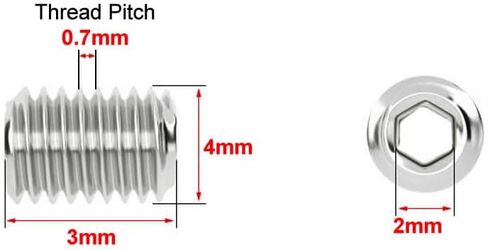 Junter 50pcs M5 x 14mm A2 Stainless Steel Flat Point Grub Hex Socket Set Screws Metric DIN913 in Saudi Arabia