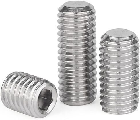 Junter 50pcs M5 x 14mm A2 Stainless Steel Flat Point Grub Hex Socket Set Screws Metric DIN913 in Saudi Arabia