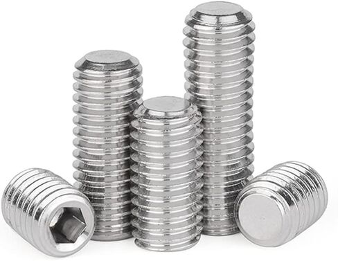 Junter 50pcs M5 x 14mm A2 Stainless Steel Flat Point Grub Hex Socket Set Screws Metric DIN913 in Saudi Arabia