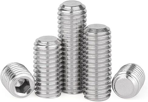 Junter 50pcs M5 x 14mm A2 Stainless Steel Flat Point Grub Hex Socket Set Screws Metric DIN913 in Saudi Arabia