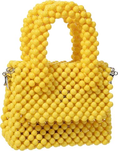 YUSHINY Acrylic Beaded Macaron Color Cube Box Bag Evening Handbag with Detachable Strap Chain in Kuwait