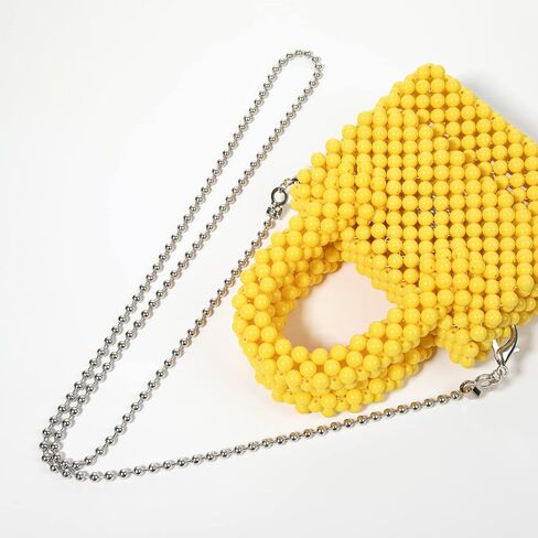 YUSHINY Acrylic Beaded Macaron Color Cube Box Bag Evening Handbag with Detachable Strap Chain in Kuwait