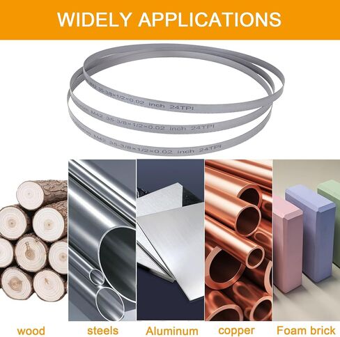 35-3/8 بوصة شفرة المنشار الحزامي 24 TPI لـ Milwau 48-39-0539 شفرة المنشار المحمولة، 35-3/8 بوصة × 1/2 بوصة × .020 بوصة 24 TPI، 3 عبوات in Kuwait