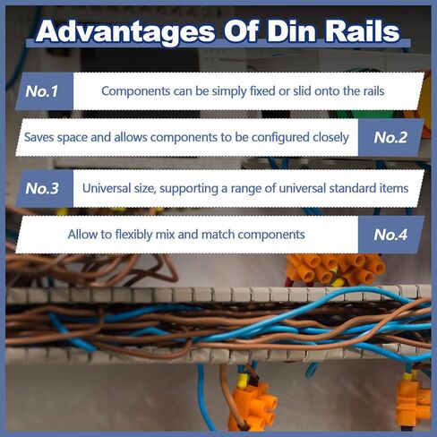 6 قطع Din Rail Mount 6 بوصات و12 بوصة 35 مم 7.5 مم مشقوقة مقذوف الألومنيوم السكك الحديدية المعدنية لمكونات الأجهزة تركيب التبديل تثبيت مرحل الحالة الصلبة الثابتة in Kuwait