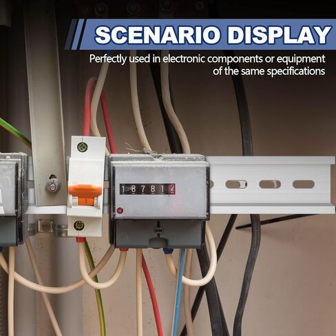 6 قطع Din Rail Mount 6 بوصات و12 بوصة 35 مم 7.5 مم مشقوقة مقذوف الألومنيوم السكك الحديدية المعدنية لمكونات الأجهزة تركيب التبديل تثبيت مرحل الحالة الصلبة الثابتة in Kuwait