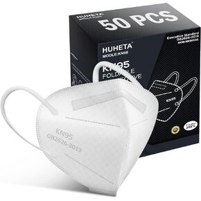 HUHETA 50 PCs KN95 Face Mask, 5-Layer Face Mask Filter Efficiency≥95% in Kuwait